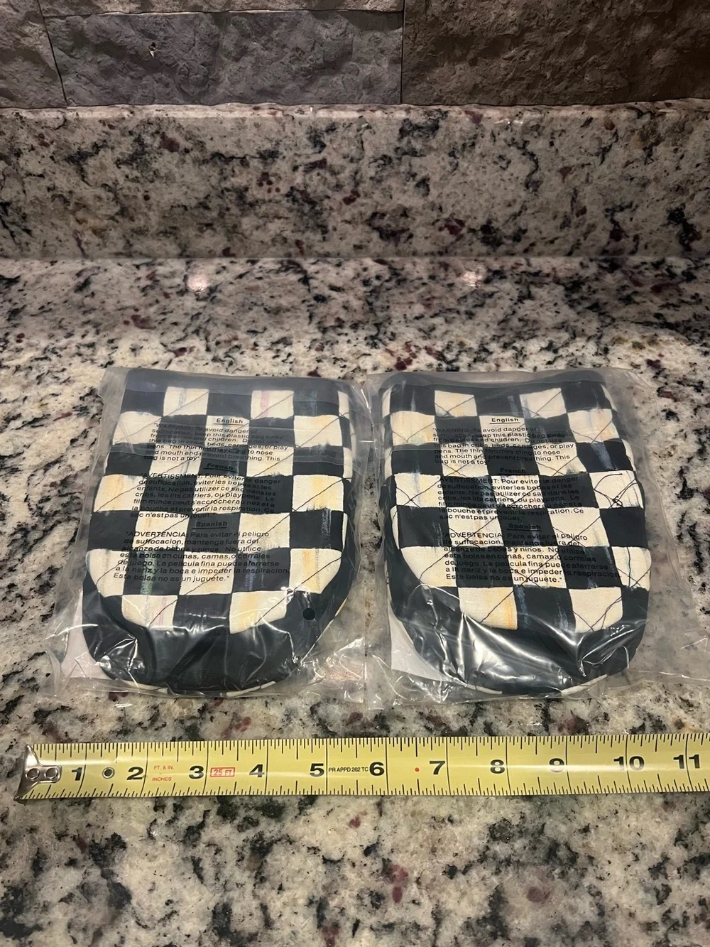 MacKenzie-Childs Courtly Check Mini Oven Mitts. Set of 2. New in packages.